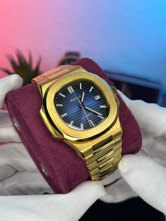 Nautiko Gold - Blue Dial Mod Watch