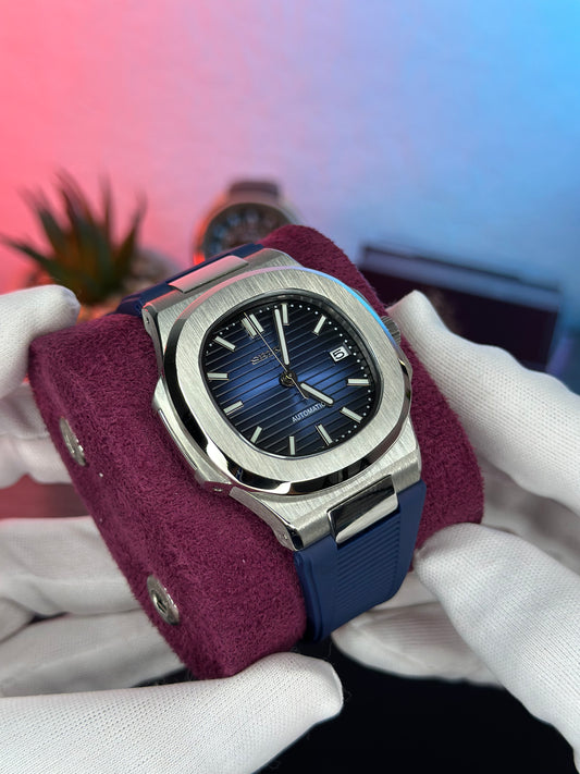 Nautiko - Blue (Rubber Strap) Mod Watch