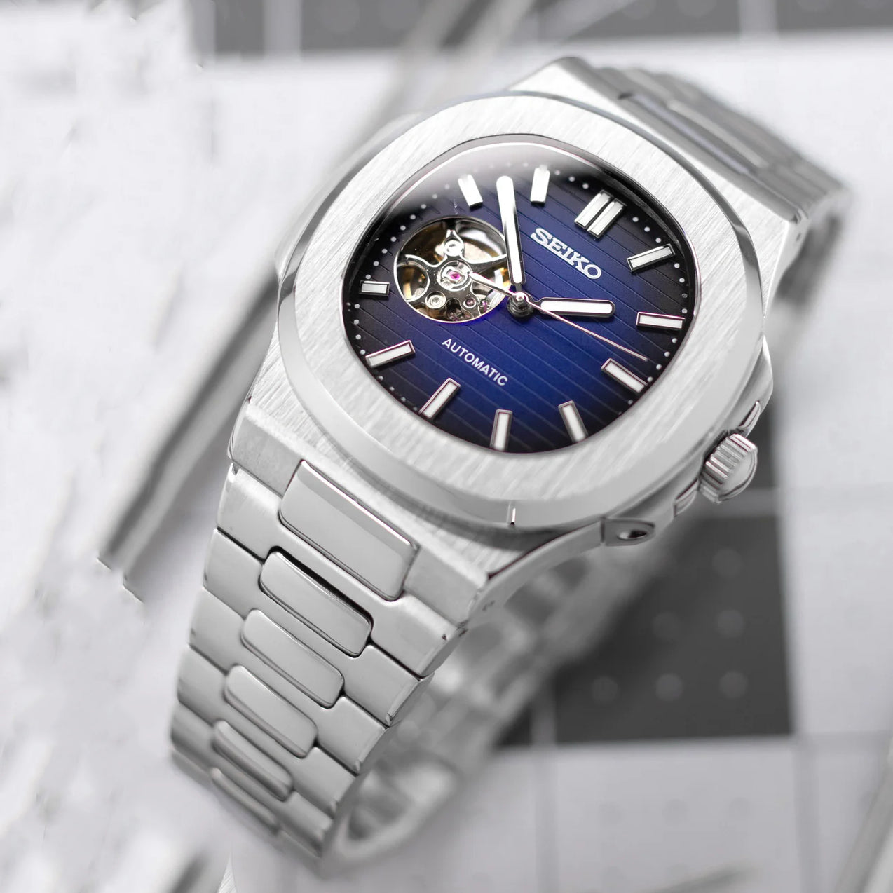 Nautiko Blue Dark (Open Heart) Mod Watch