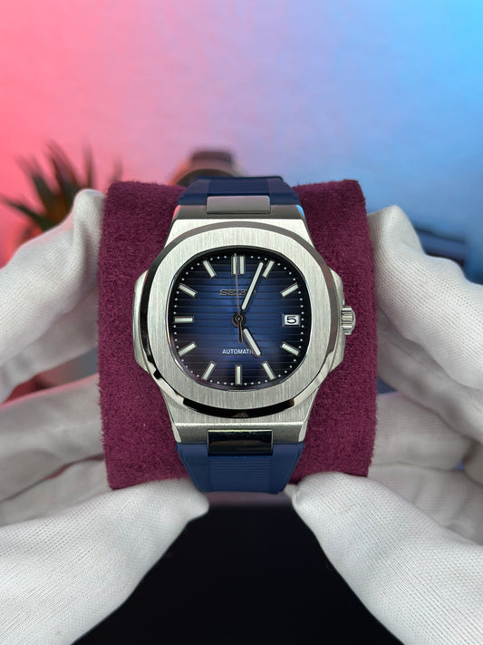 Nautiko - Blue (Rubber Strap) Mod Watch