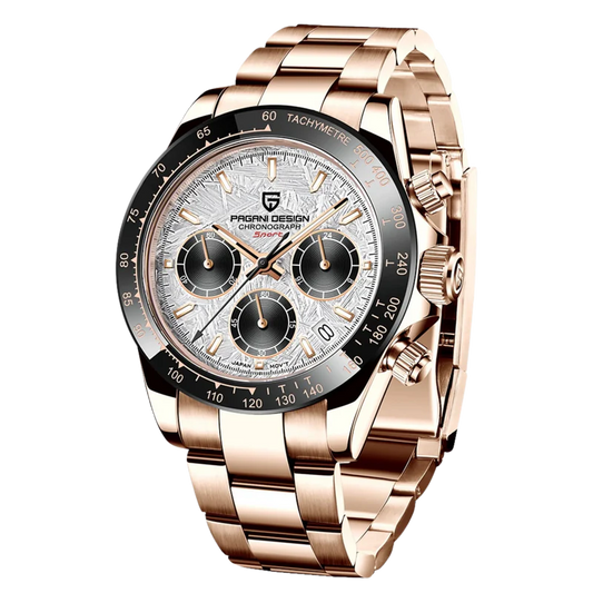 Pagani Design Rose Gold Chronograph “White Meteorite Dial”