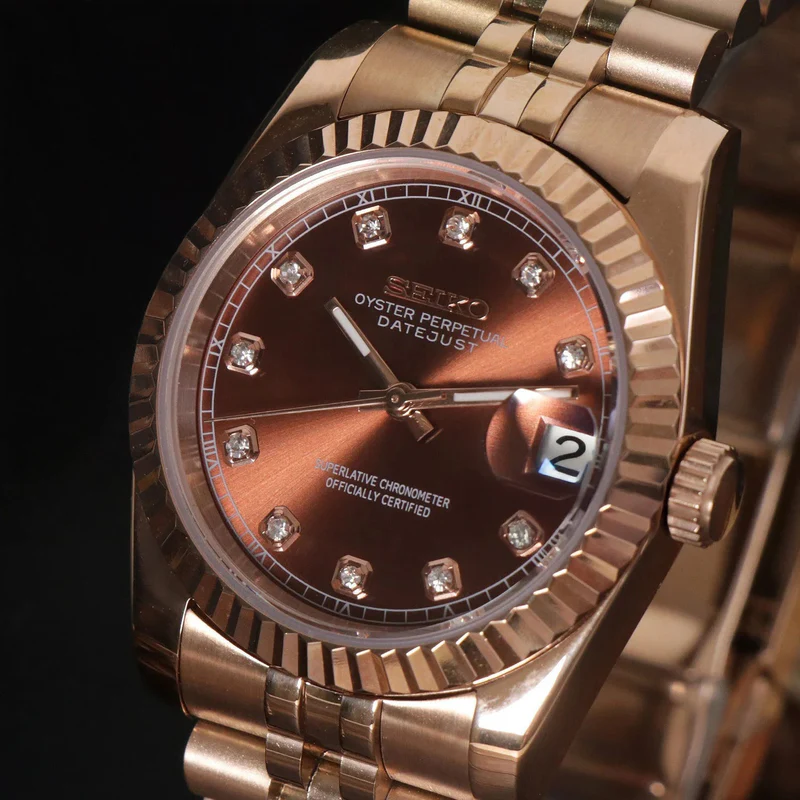 Datejust Chocolate Crystals | Rose Gold