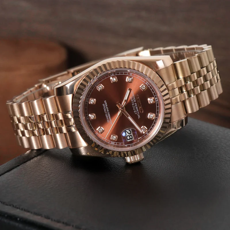 Datejust Chocolate Crystals | Rose Gold
