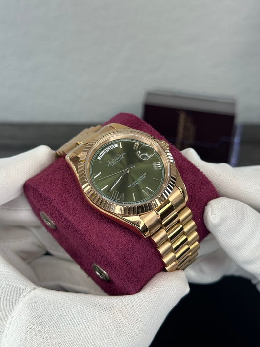 Seikodate - Rose Gold Green Dial