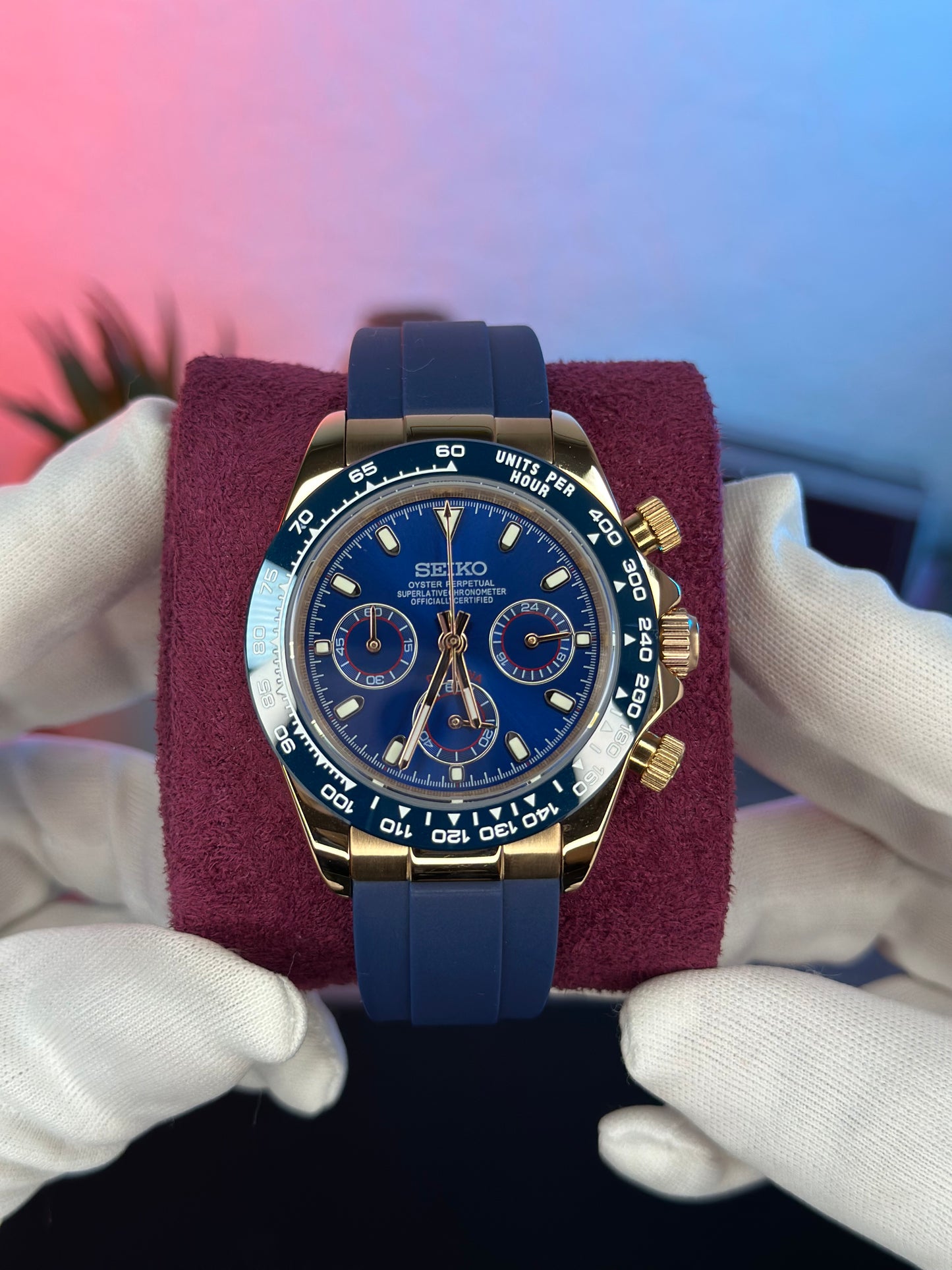 Seitona Rose Gold - Navy Blue