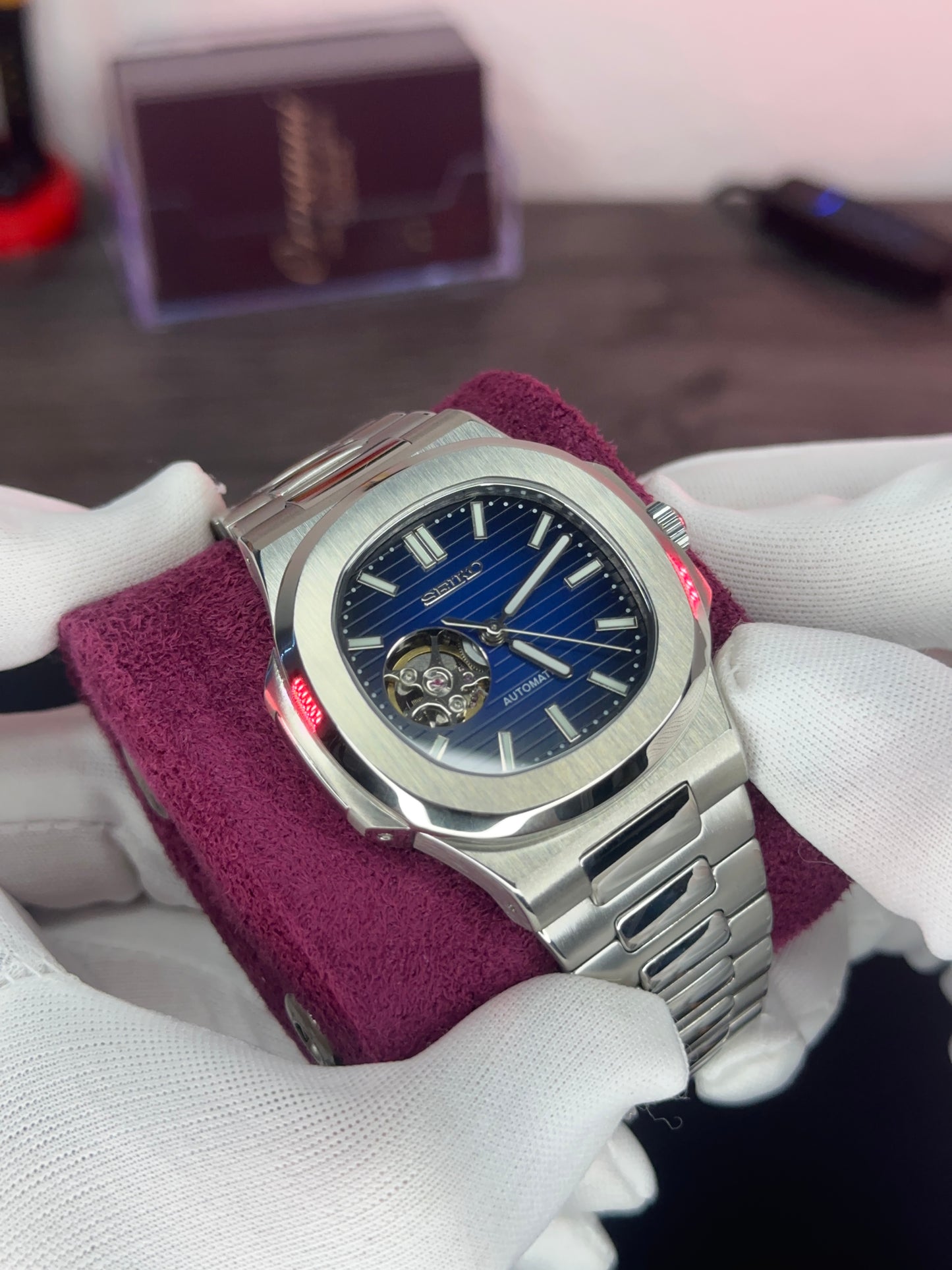 Nautiko Blue Dark (Open Heart) Mod Watch