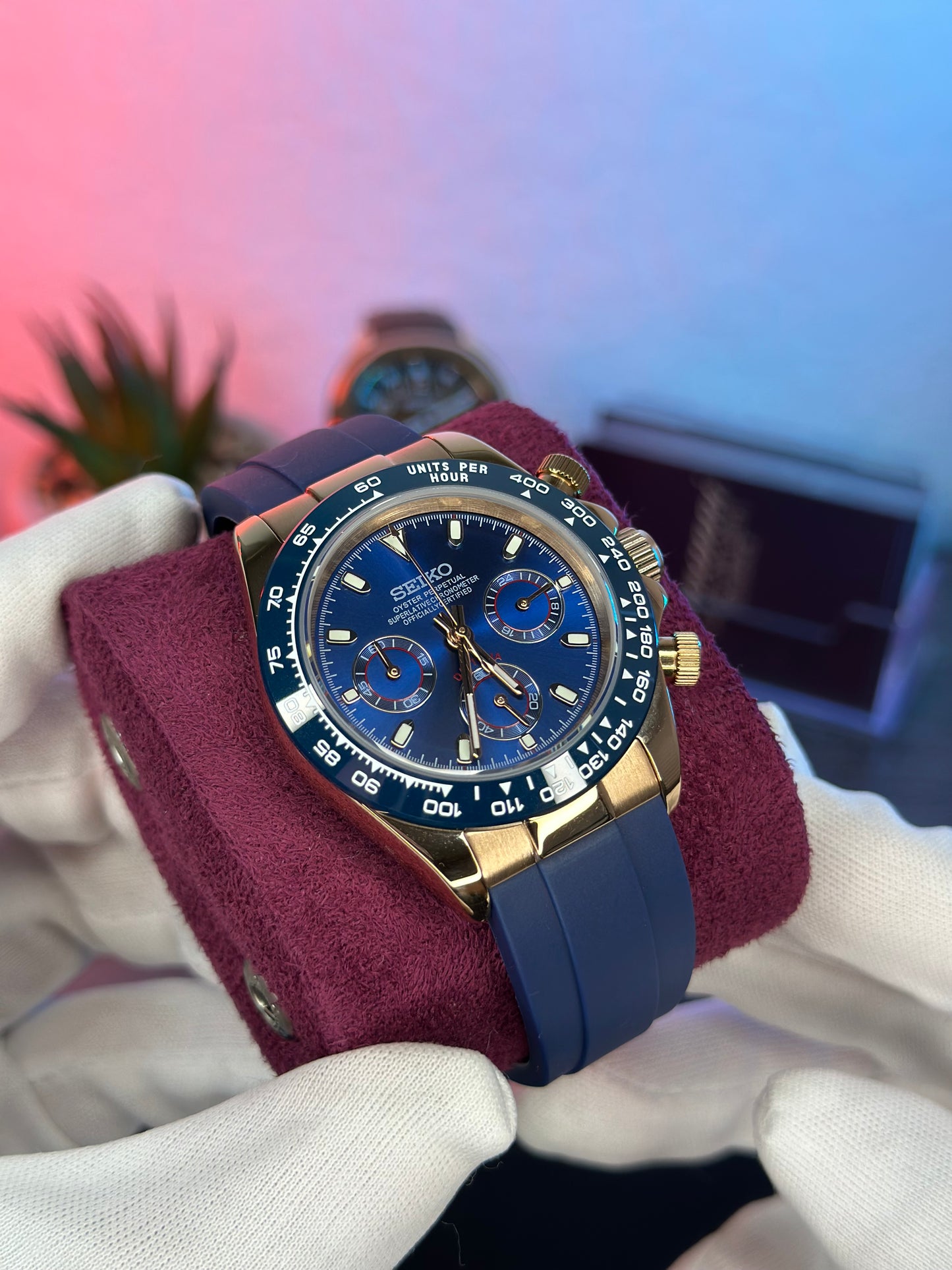 Seitona Rose Gold - Navy Blue
