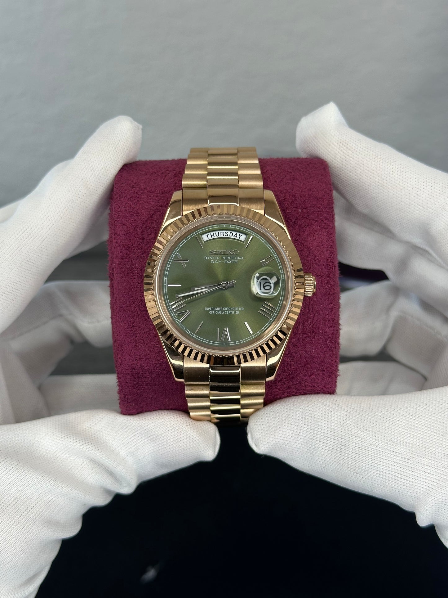 Seikodate - Rose Gold Green Dial