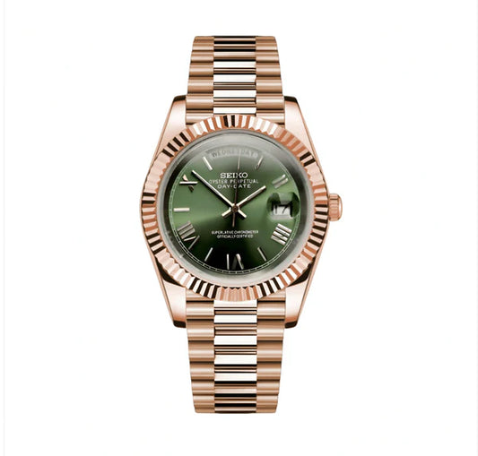 Seikodate - Rose Gold Green Dial
